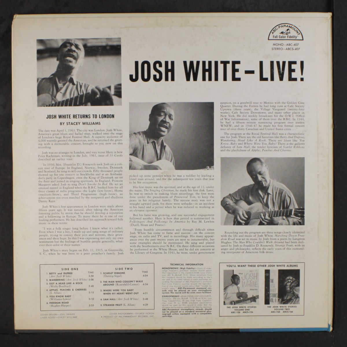 live! by JOSH WHITE