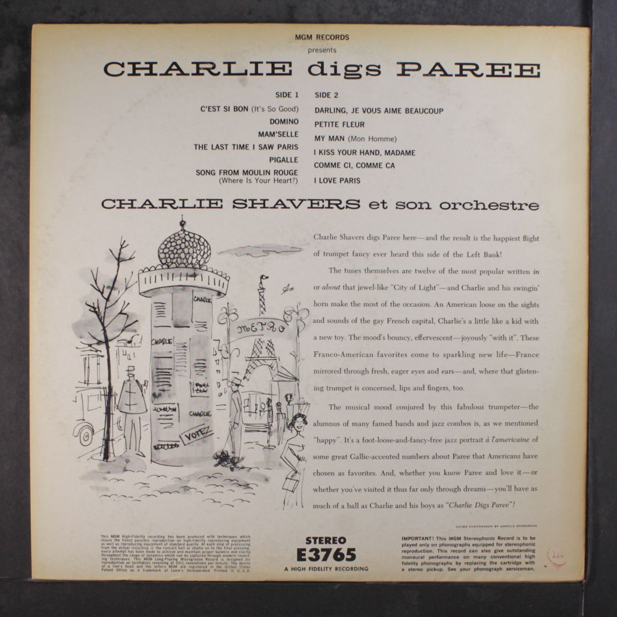 charlie digs paree by CHARLIE SHAVERS