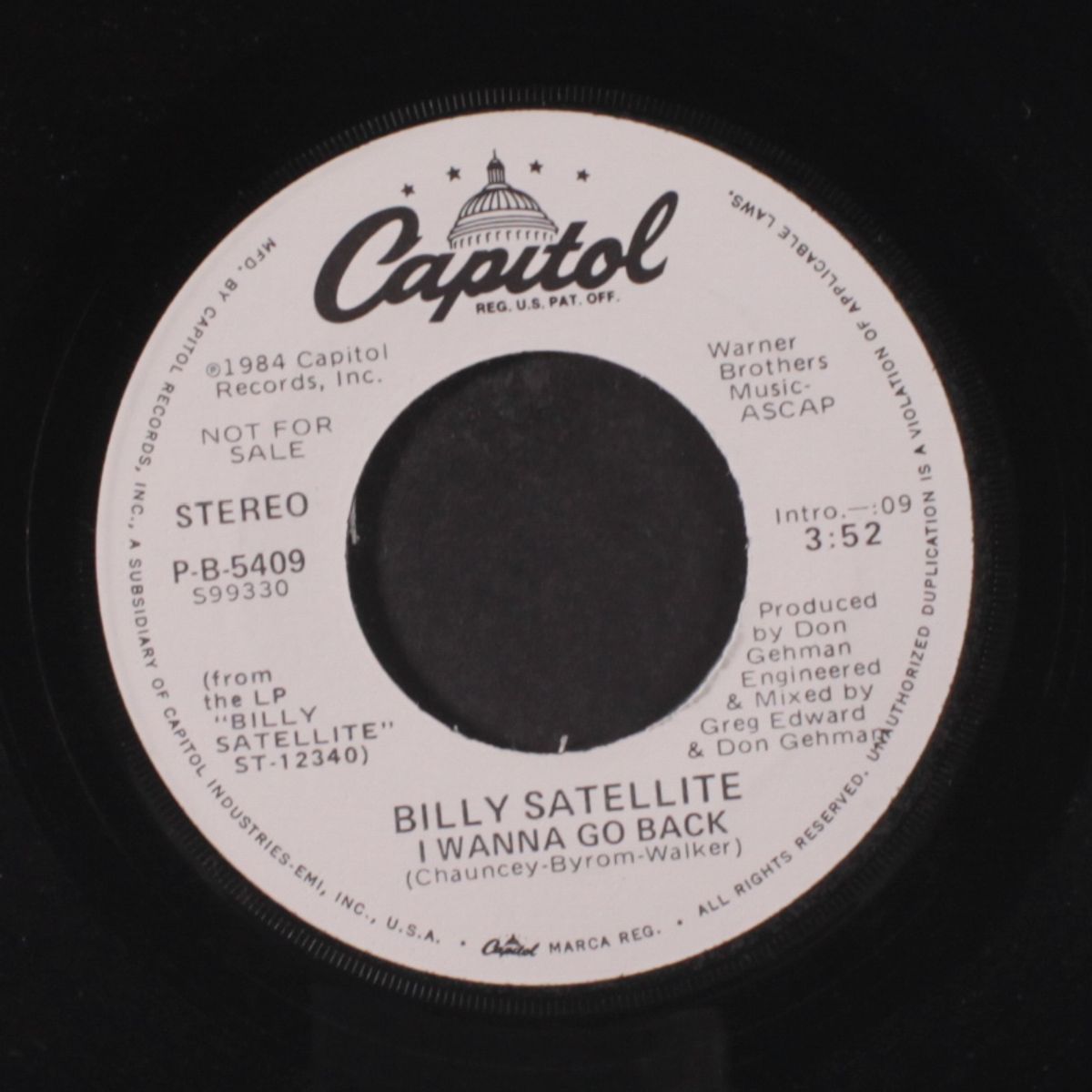 i wanna go back / same by BILLY SATELLITE