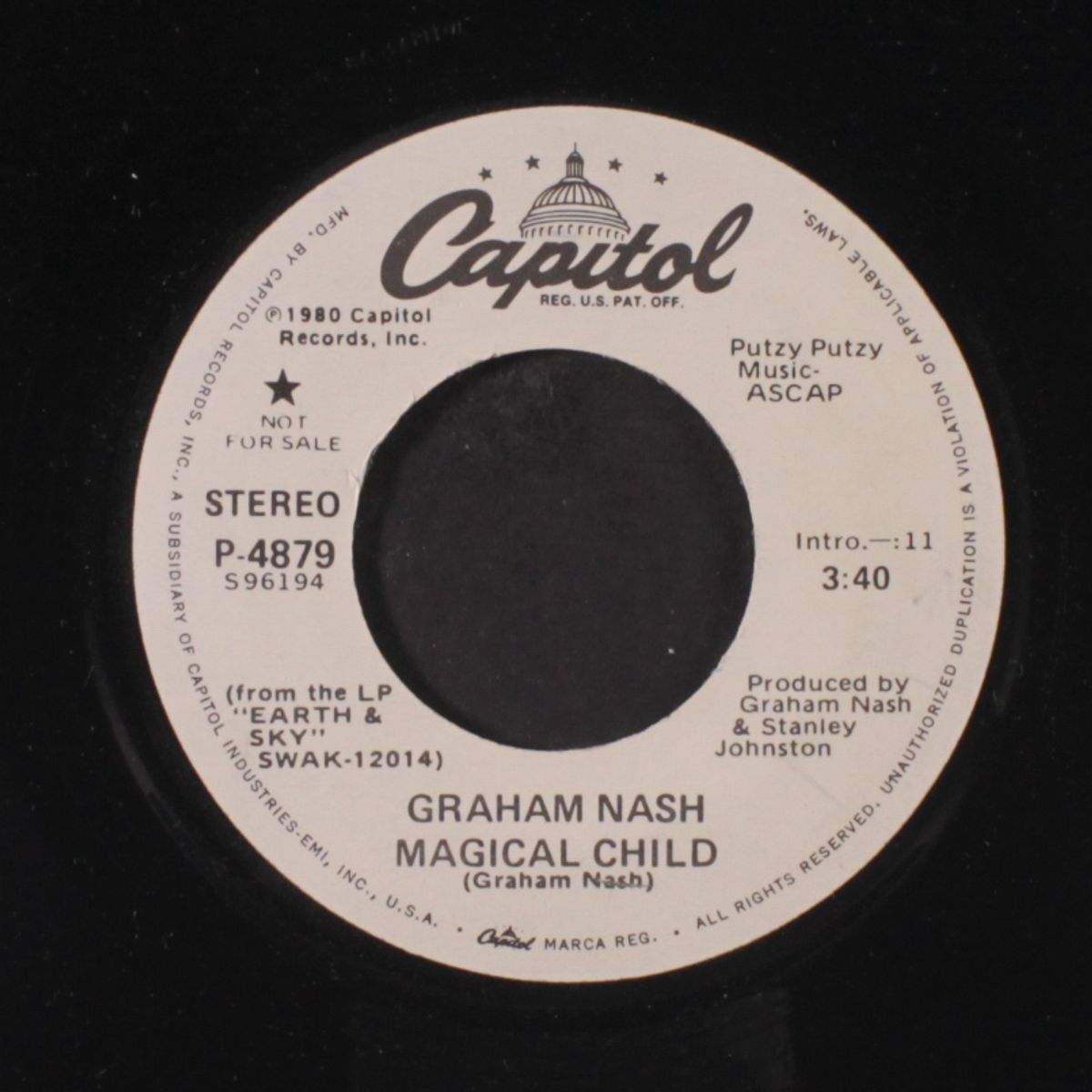 earth & sky / magical child by GRAHAM NASH