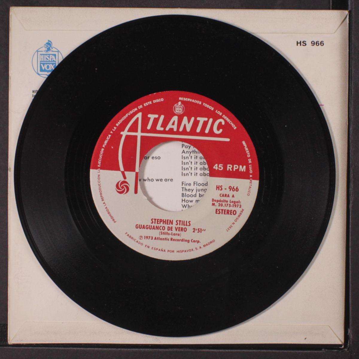 guaguanco de vero / is it about time by STEPHEN STILLS