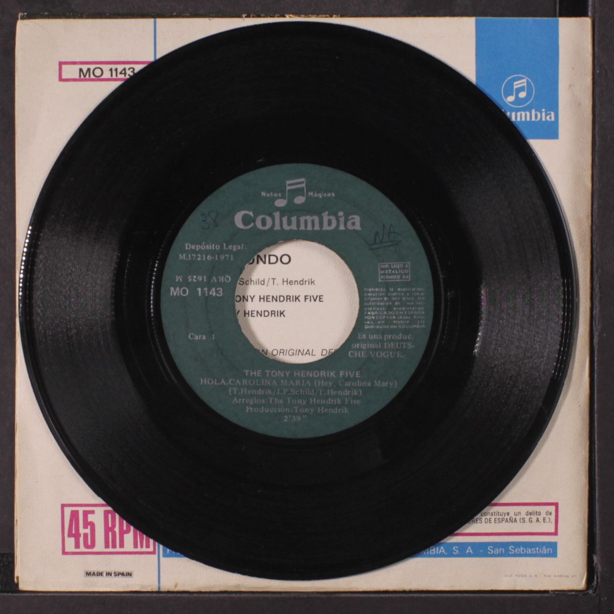 rovin' man / hey, carolina mary by TONY HENDRIK FIVE