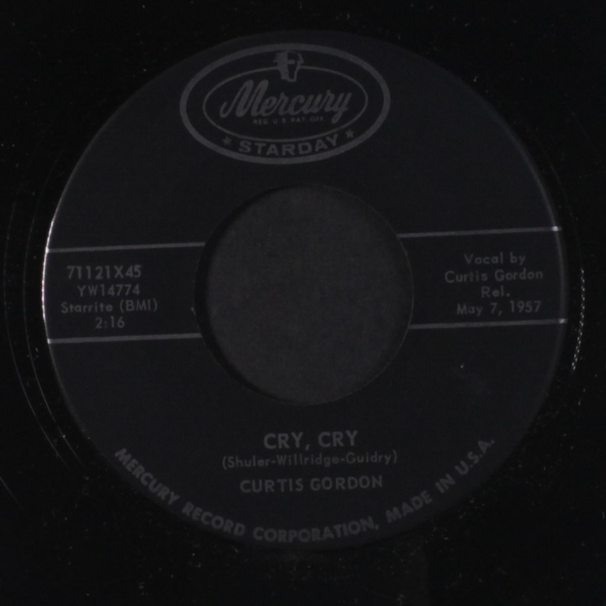cry, cry / sixteen by CURTIS GORDON