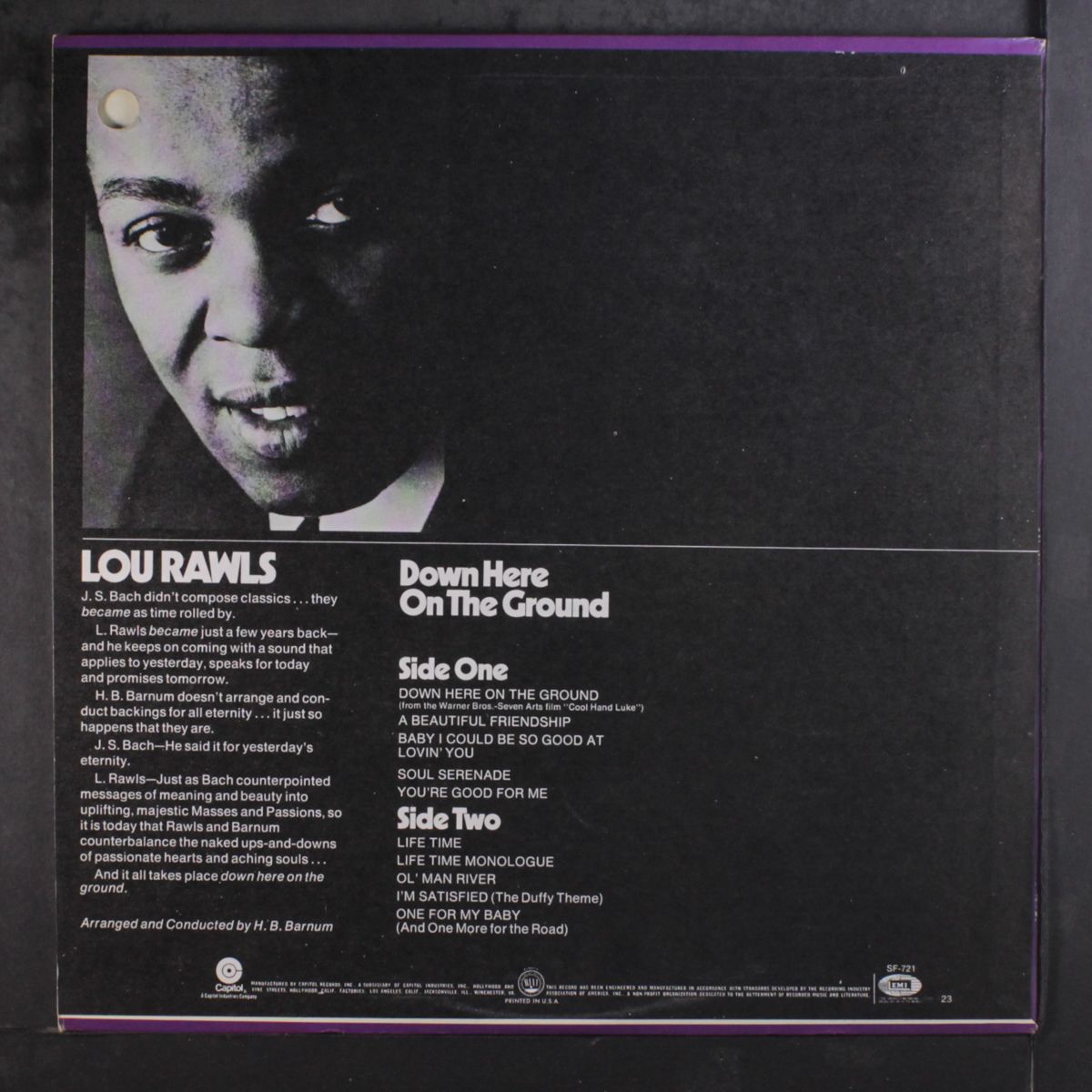 down here on the ground by LOU RAWLS