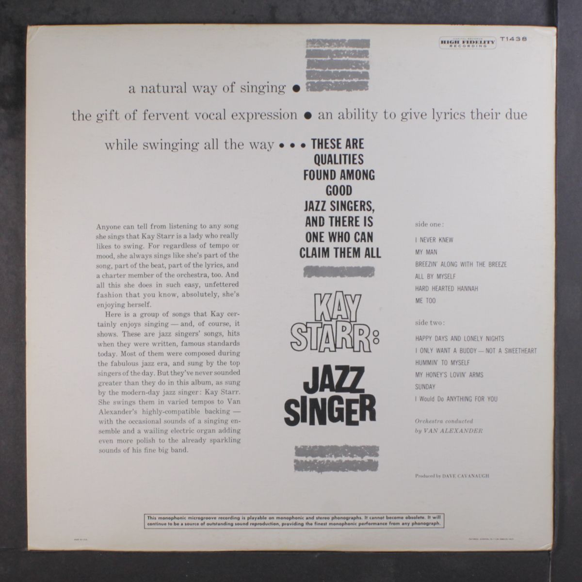 jazz singer by KAY STARR