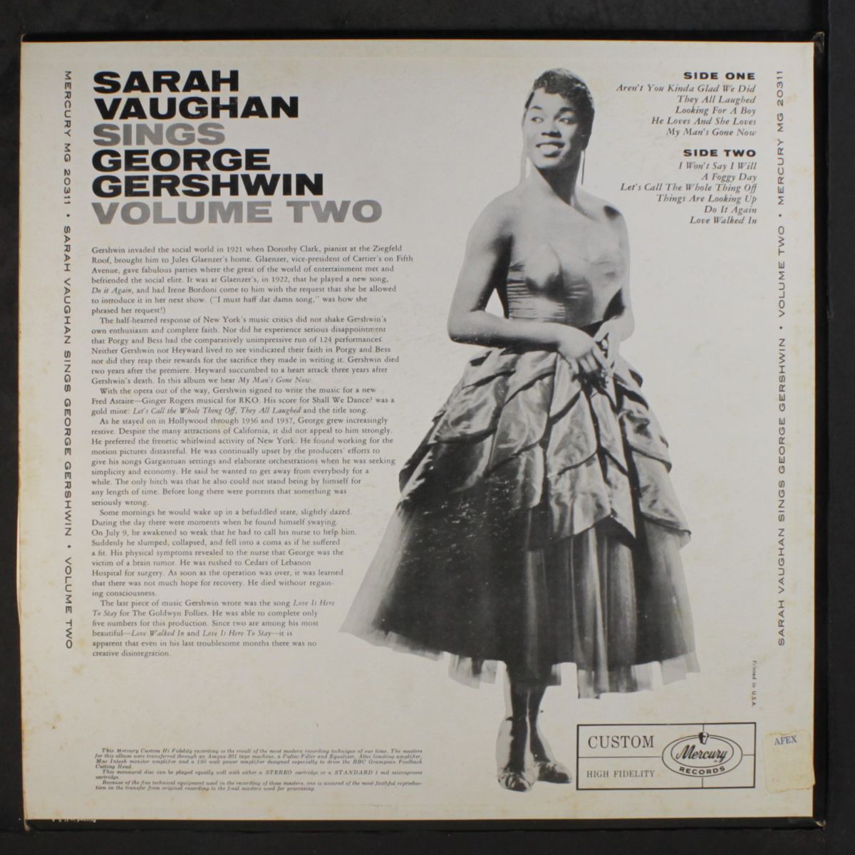 sings george gershwin, vol. 2 by SARAH VAUGHAN