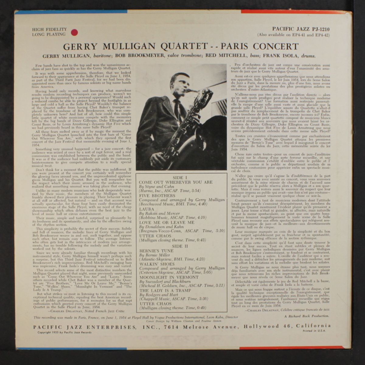 paris concert by GERRY MULLIGAN