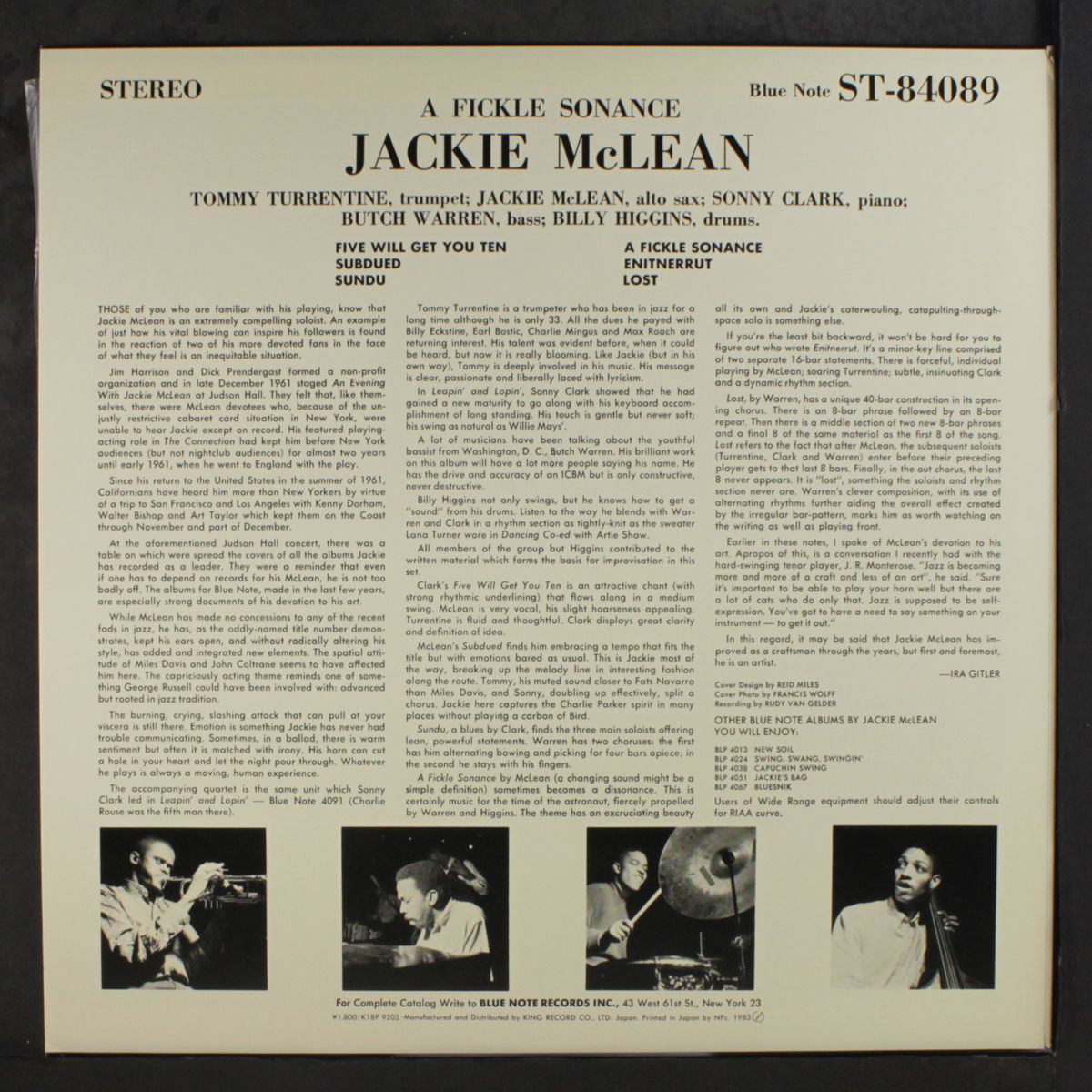 a fickle sonance by JACKIE MCLEAN