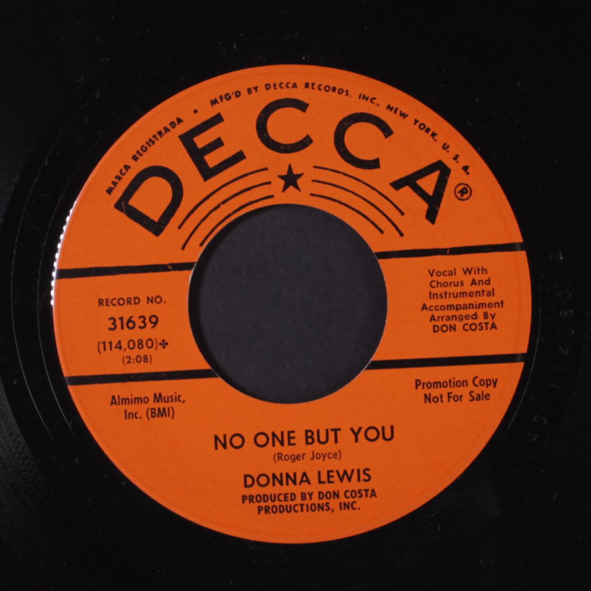have you had a change of heart / no one but you by DONNA LEWIS