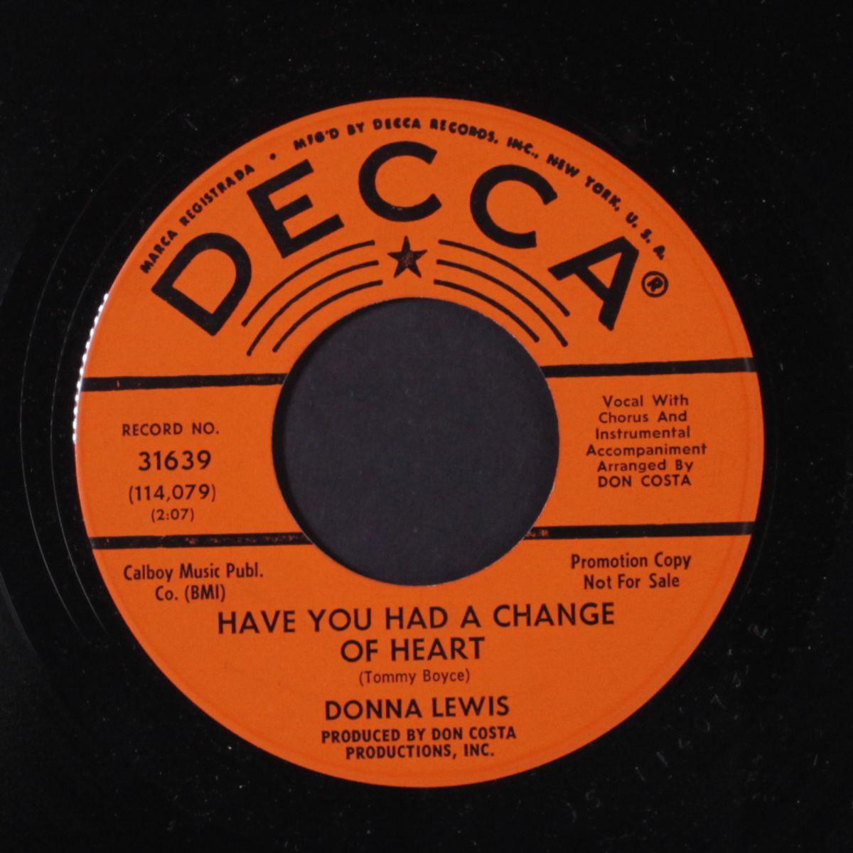 have you had a change of heart / no one but you by DONNA LEWIS