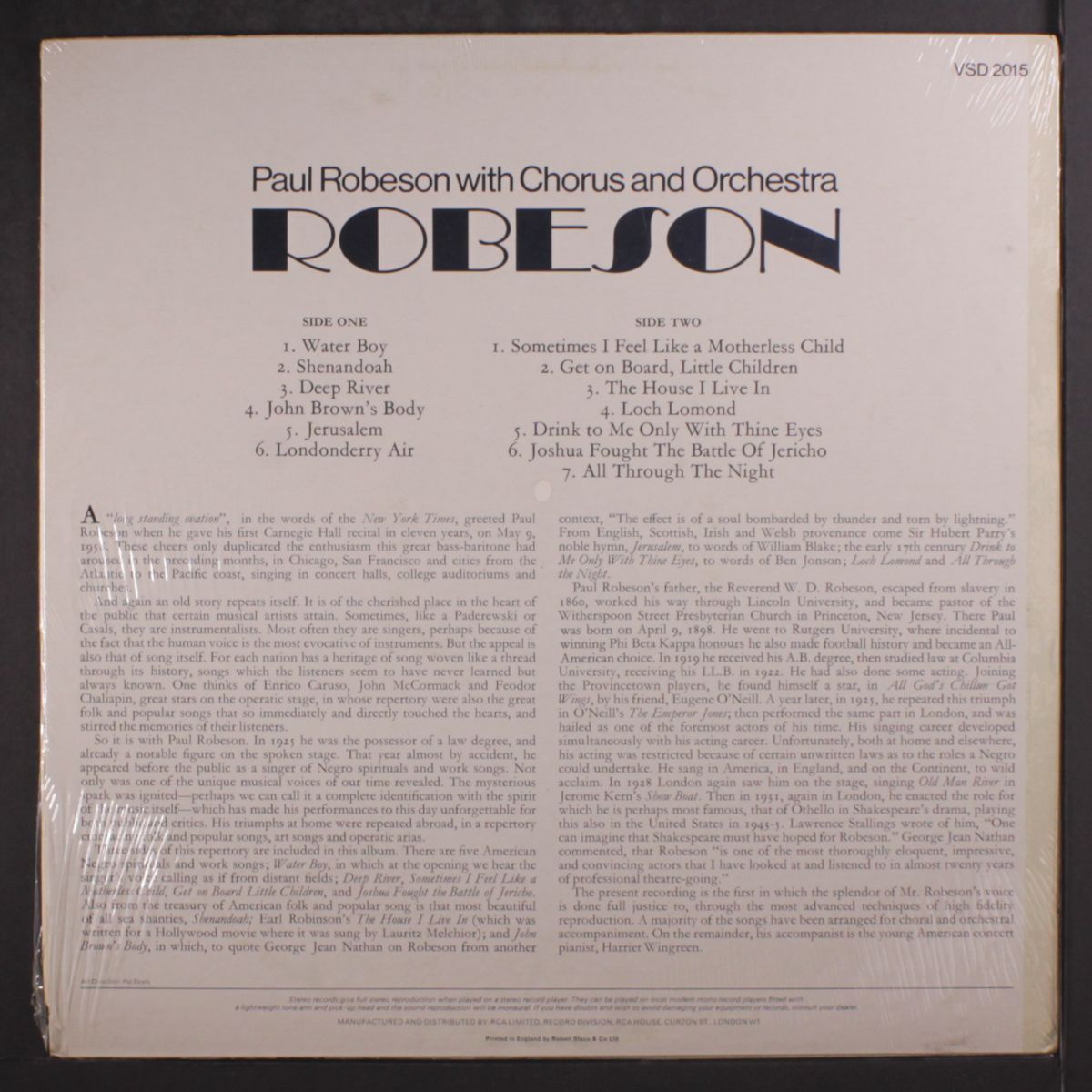 robeson by PAUL ROBESON