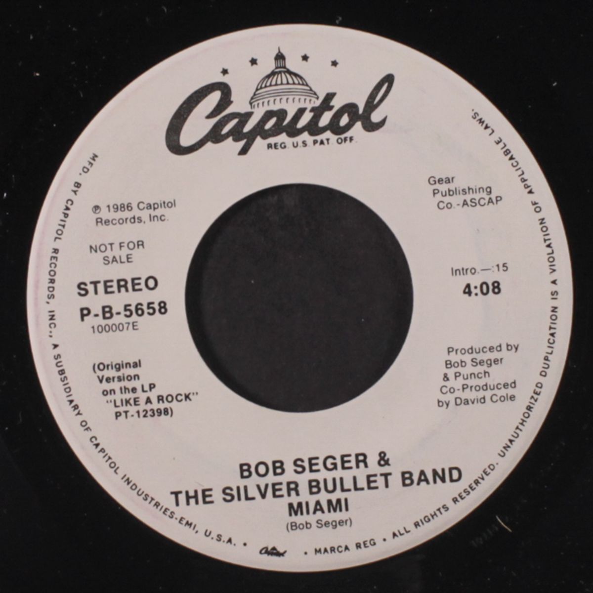 miami / same by BOB SEGER & SILVER BULLET BAND