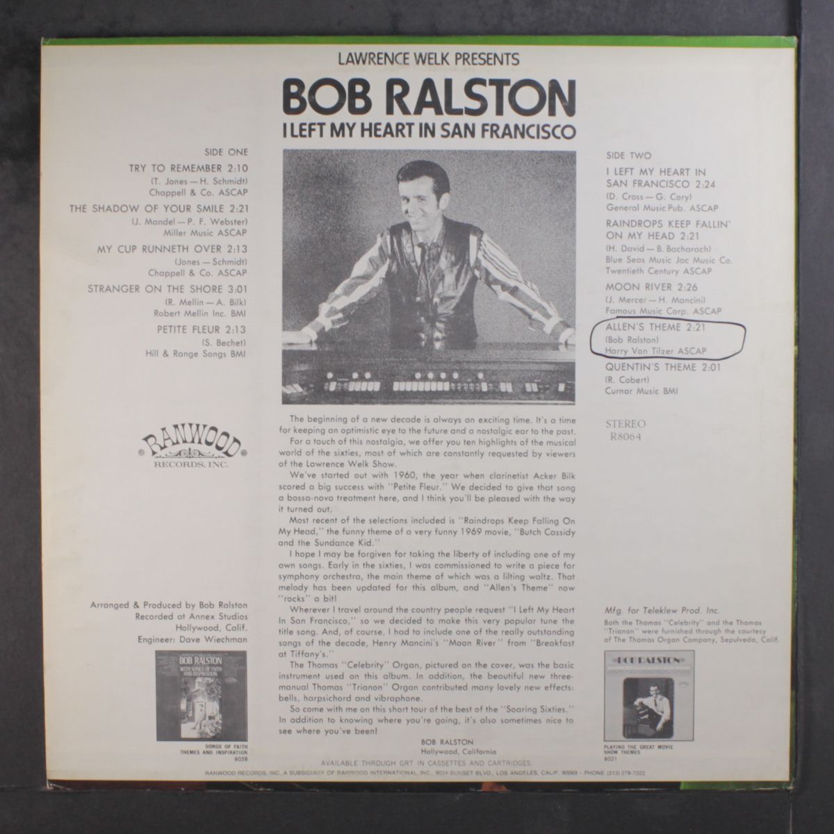 i left my heart in san francisco by BOB RALSTON