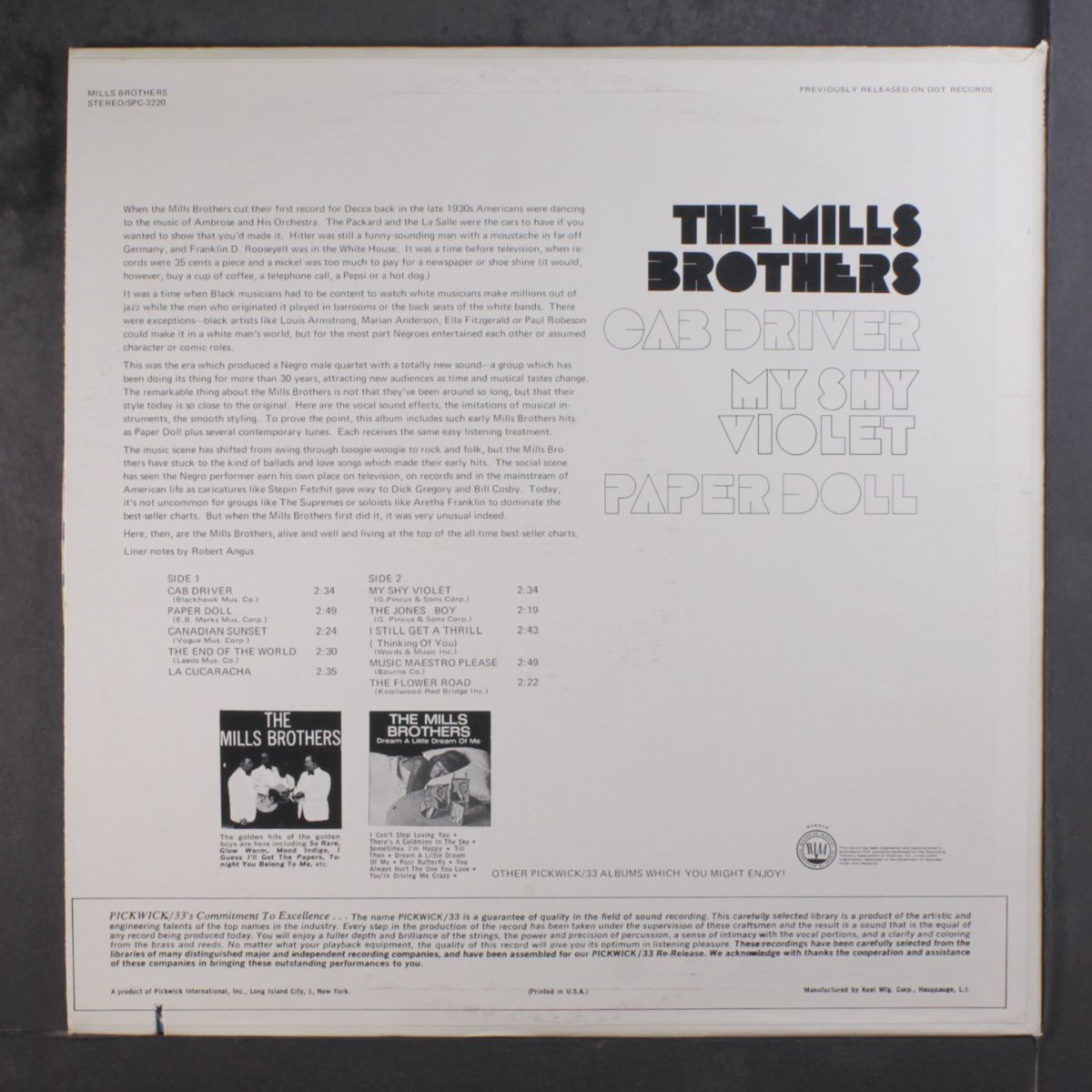 paper doll by MILLS BROTHERS