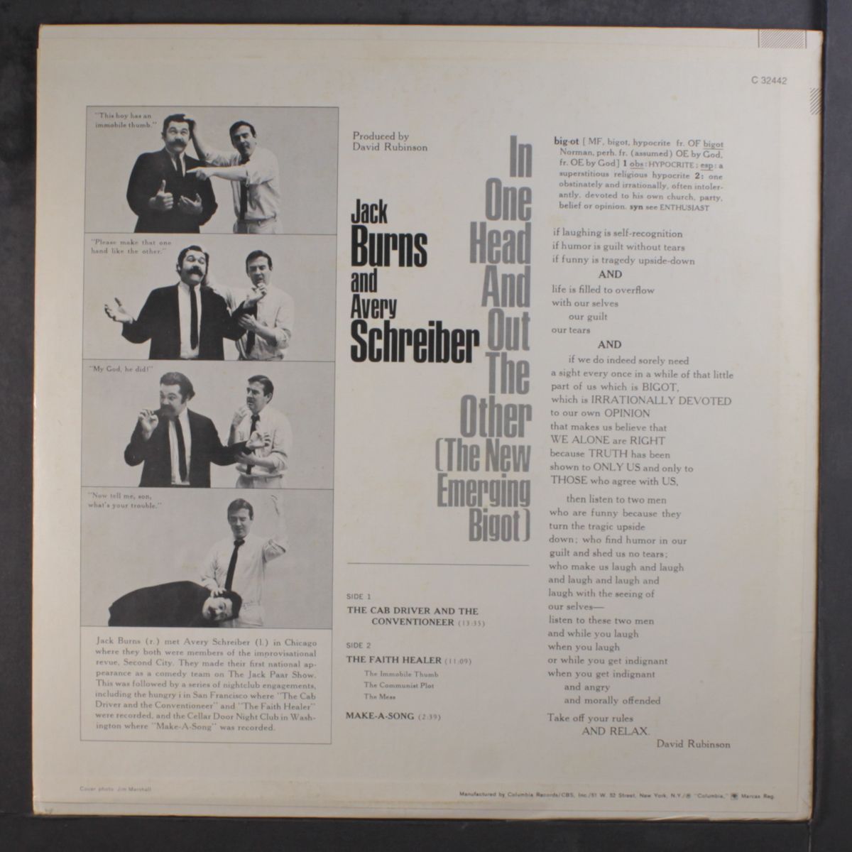 in one head & out the other by JACK BURNS & AVERY SCHREIBER