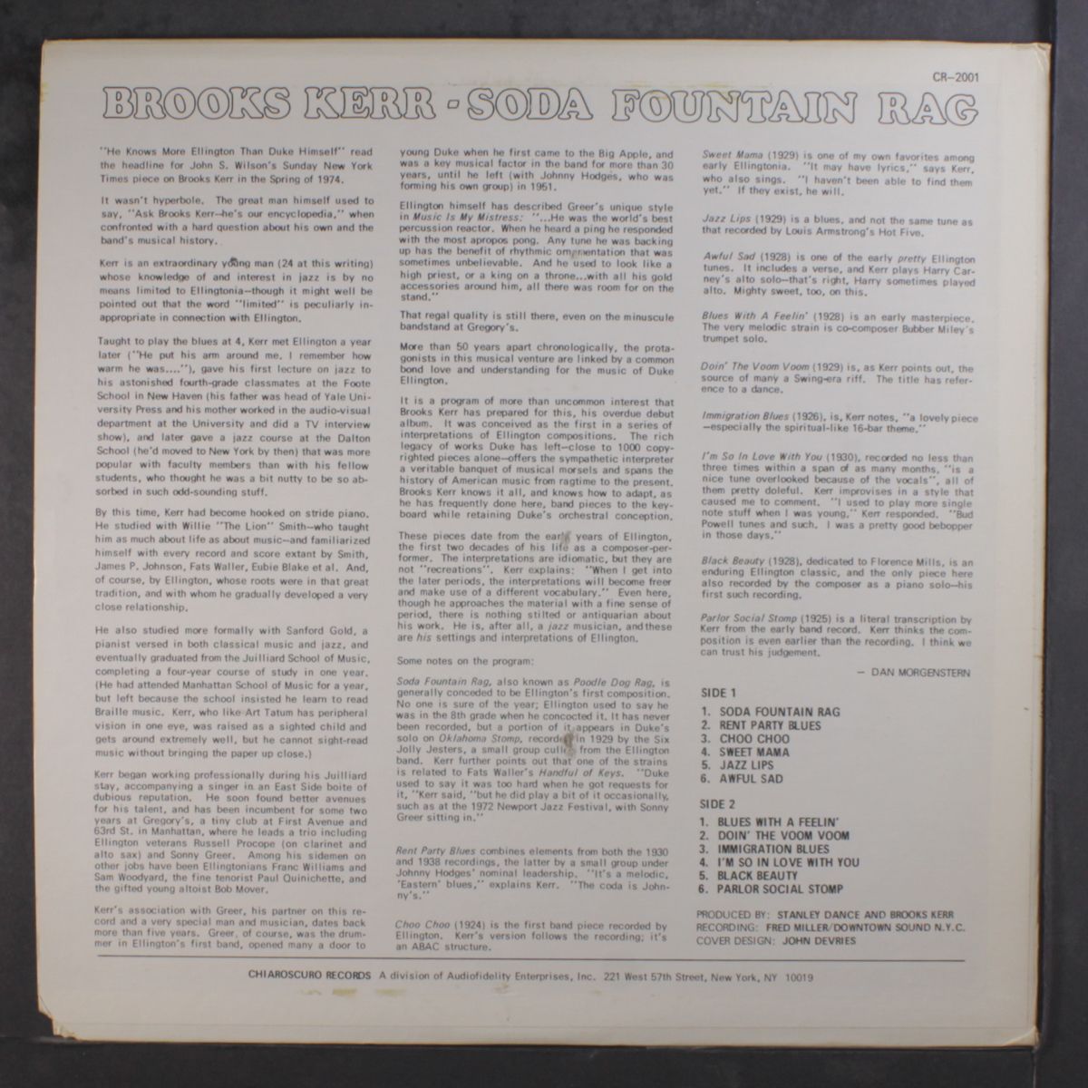 soda fountain rag (the music of duke ellington) by BROOKS KERR