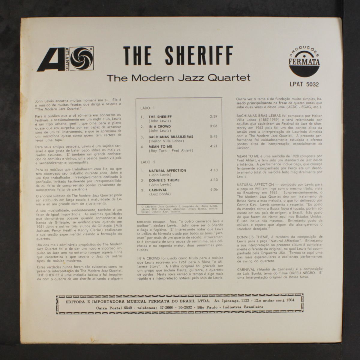 the sheriff by MODERN JAZZ QUARTET