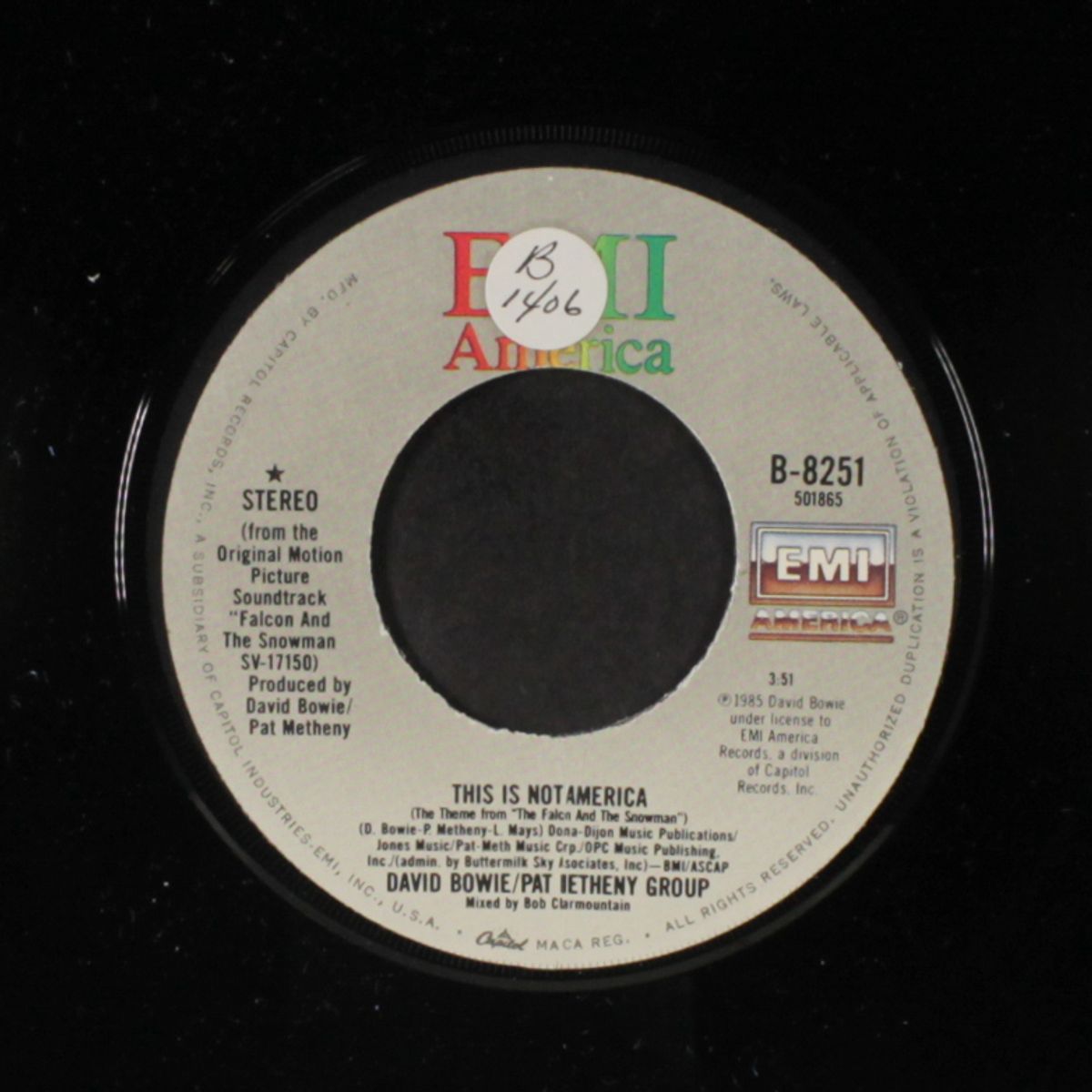 this is not america by DAVID BOWIE / PAT METHENY GROUP