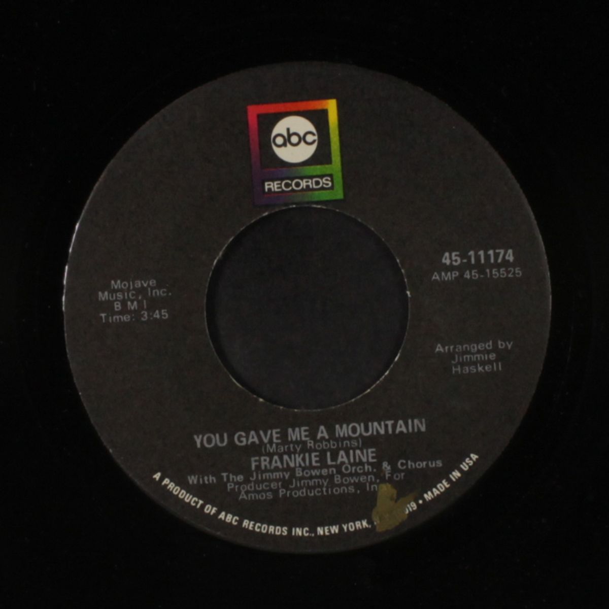you gave me a mountain / the secret of happiness by FRANKIE LAINE