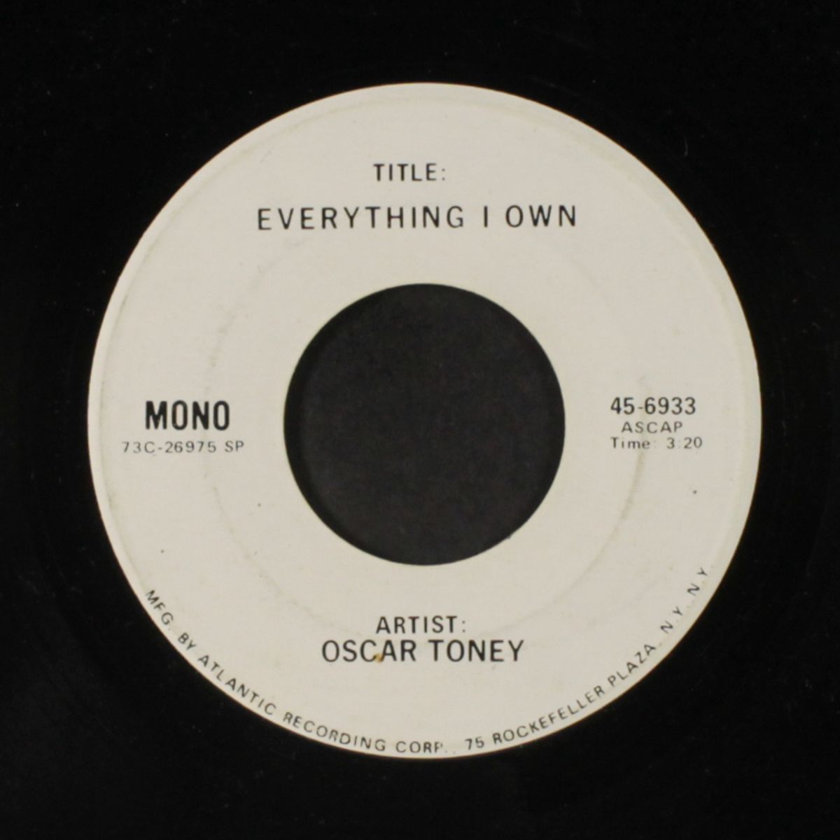 everything i own by OSCAR TONEY, JR.