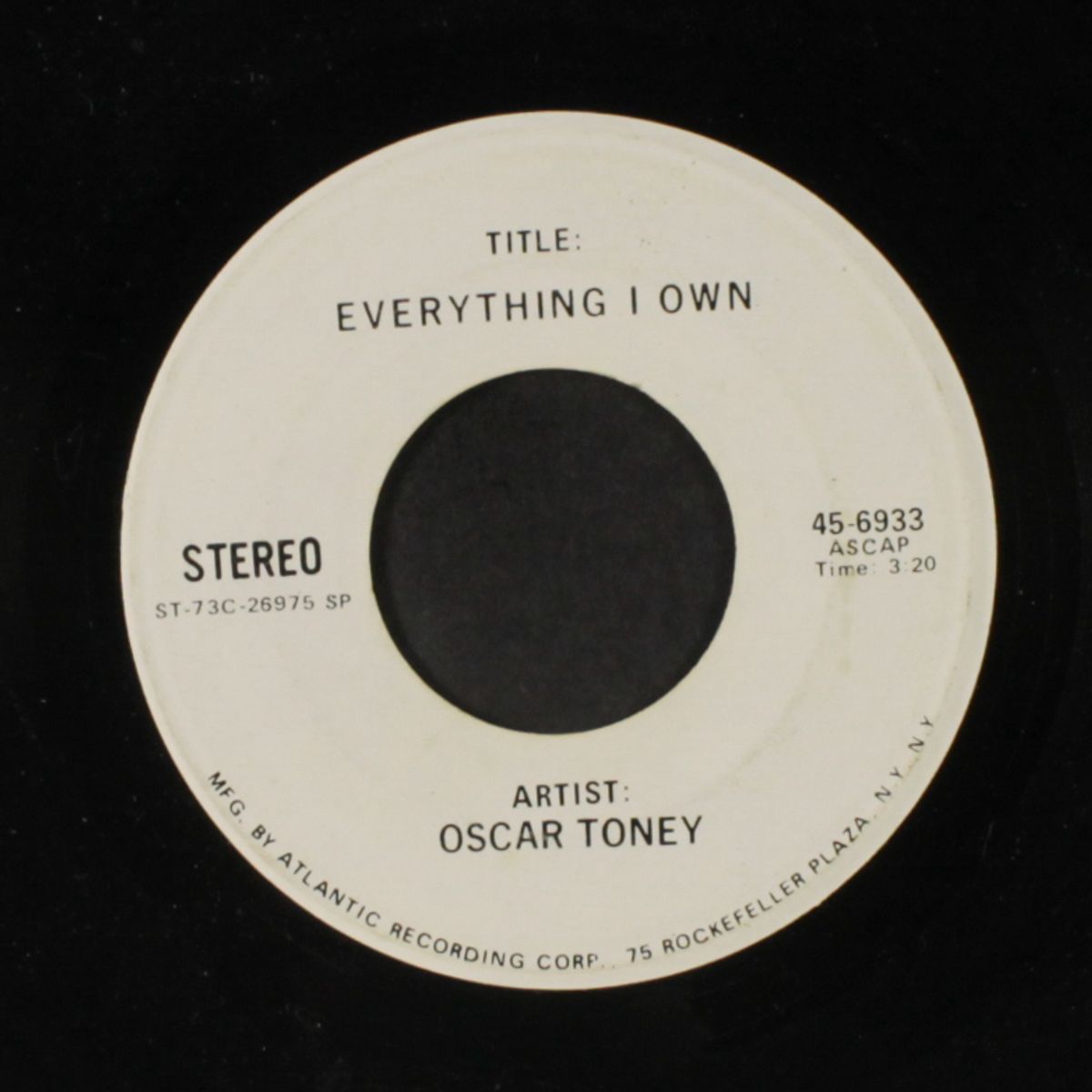 everything i own by OSCAR TONEY, JR.