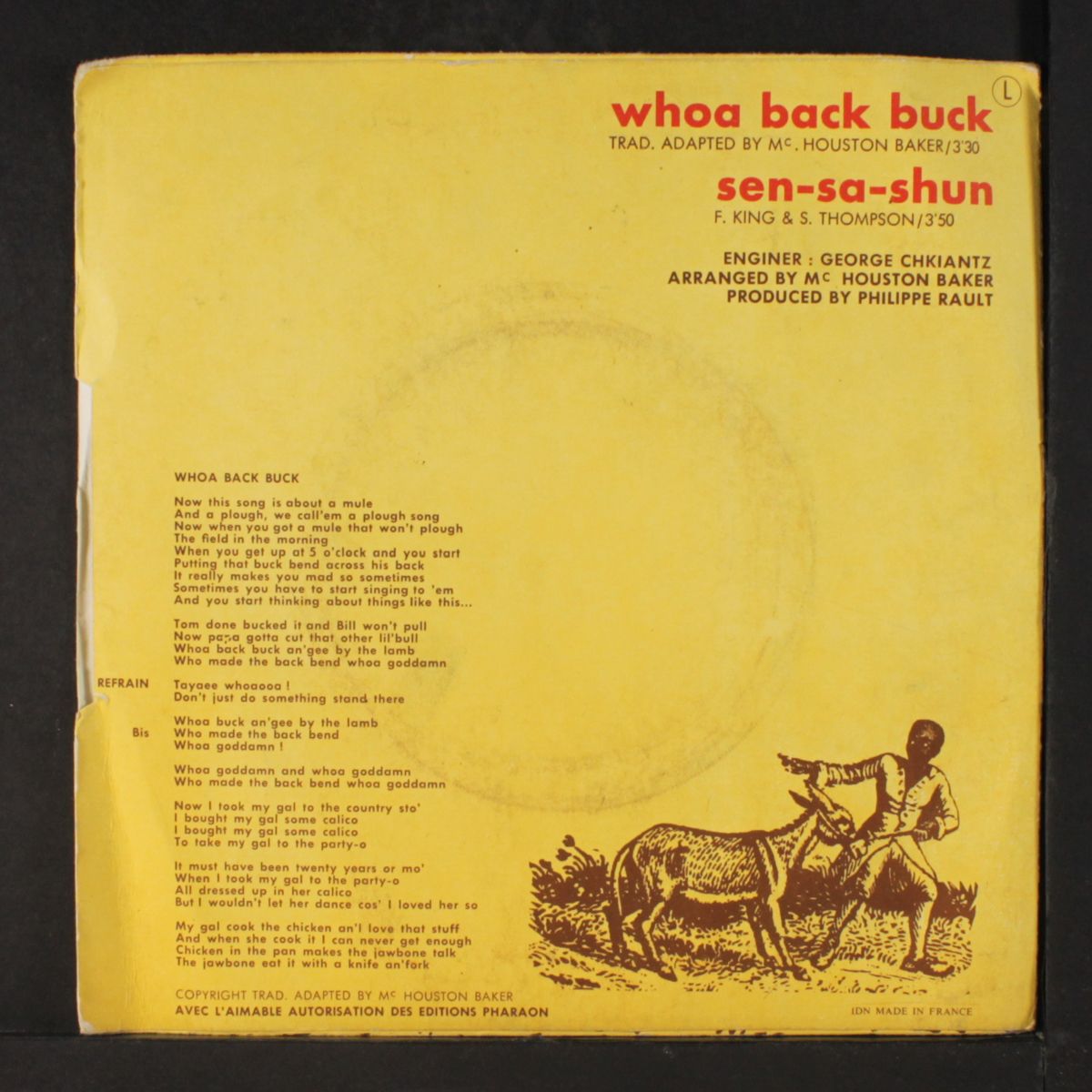 sen-sa-shun / whoa back buck by MC HOUSTON BAKER