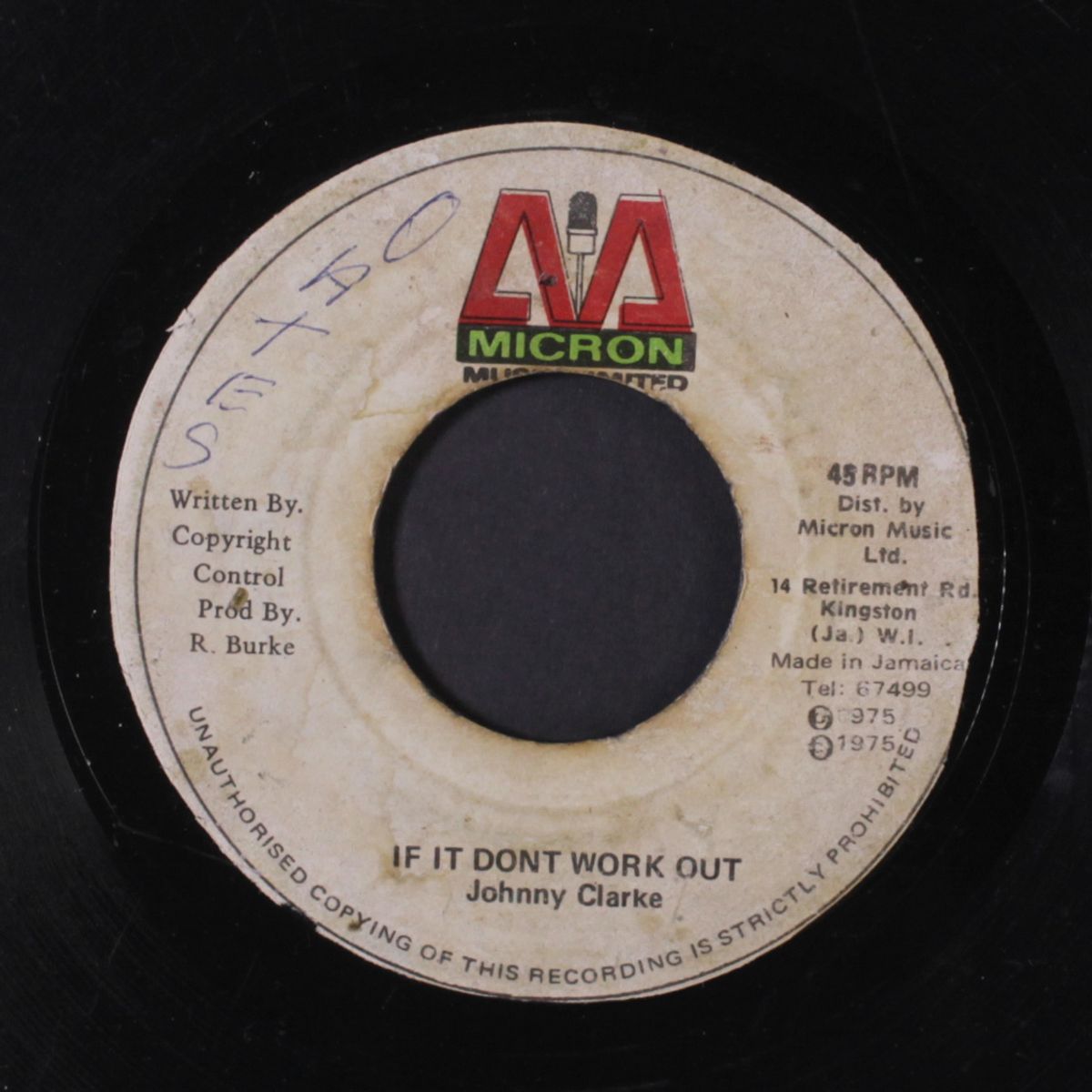 if it dont work out / version by JOHNNY CLARKE