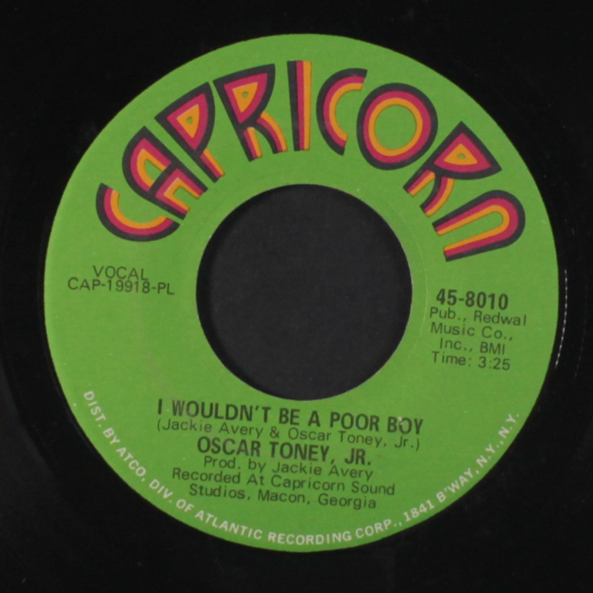 i wouldn't be a poor boy / person to person by OSCAR TONEY, JR.
