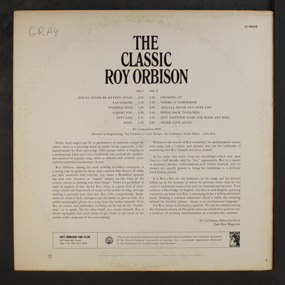 the classic roy orbison by ROY ORBISON
