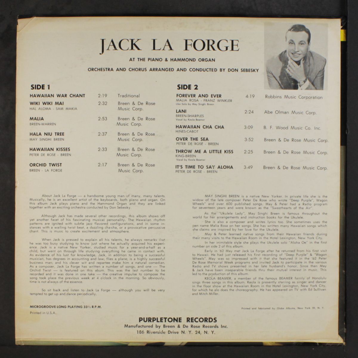 hawaii and i by JACK LA FORGE