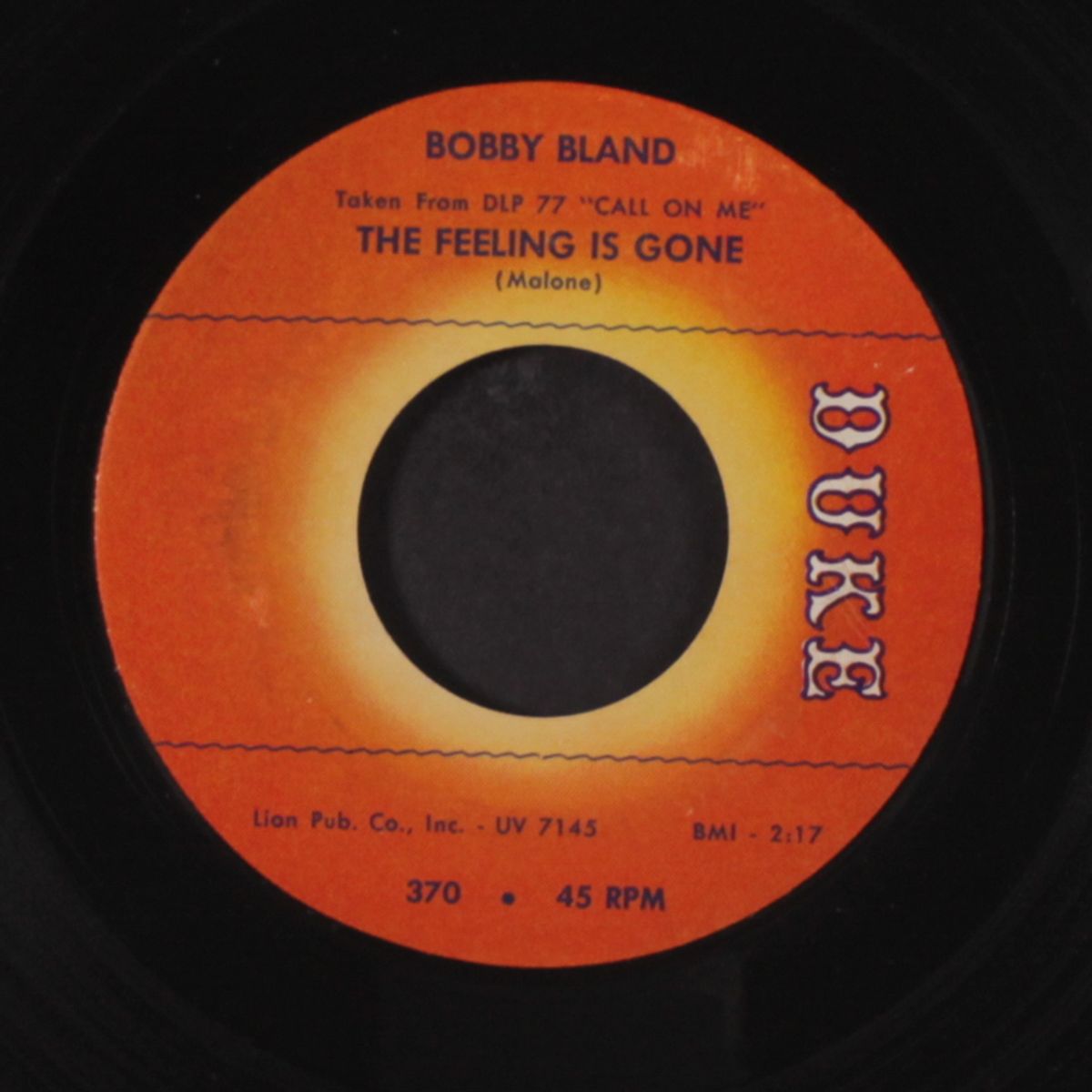 i can't stop singing / the feeling is gone by BOBBY BLAND
