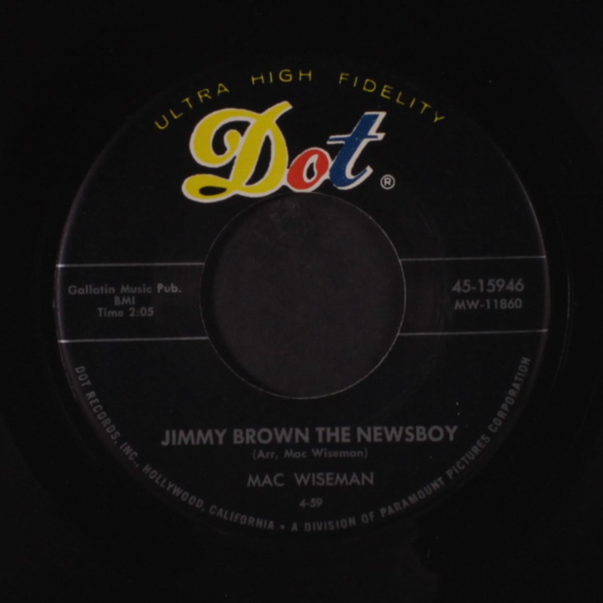 jimmy brown the newsboy / i've got no use for the women by MAC WISEMAN
