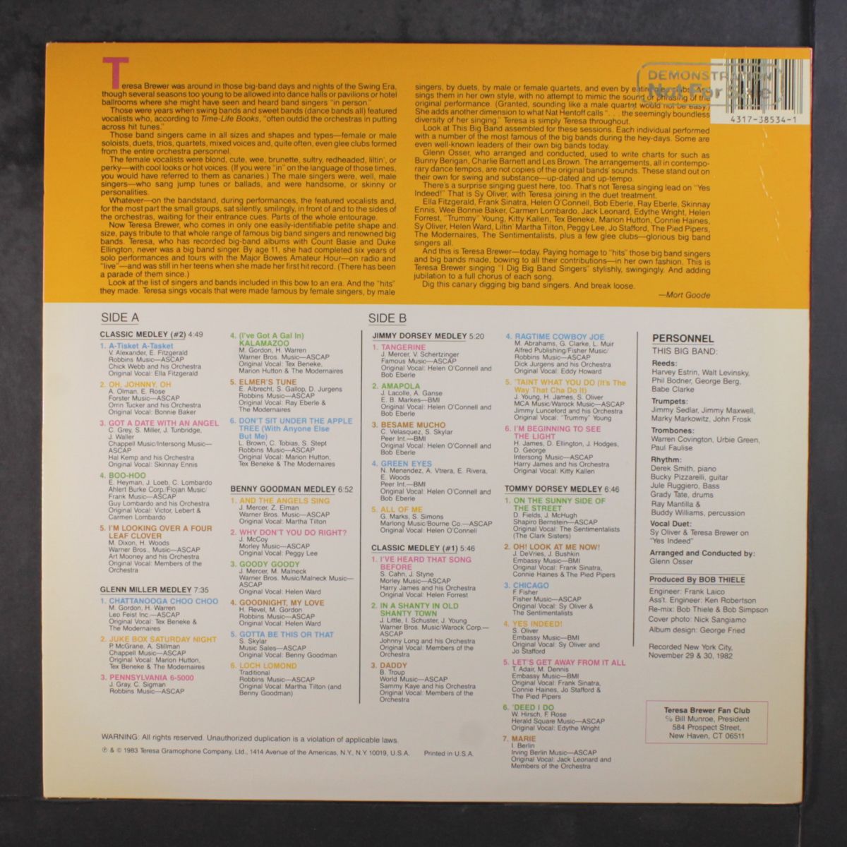 i dig big band singers by TERESA BREWER
