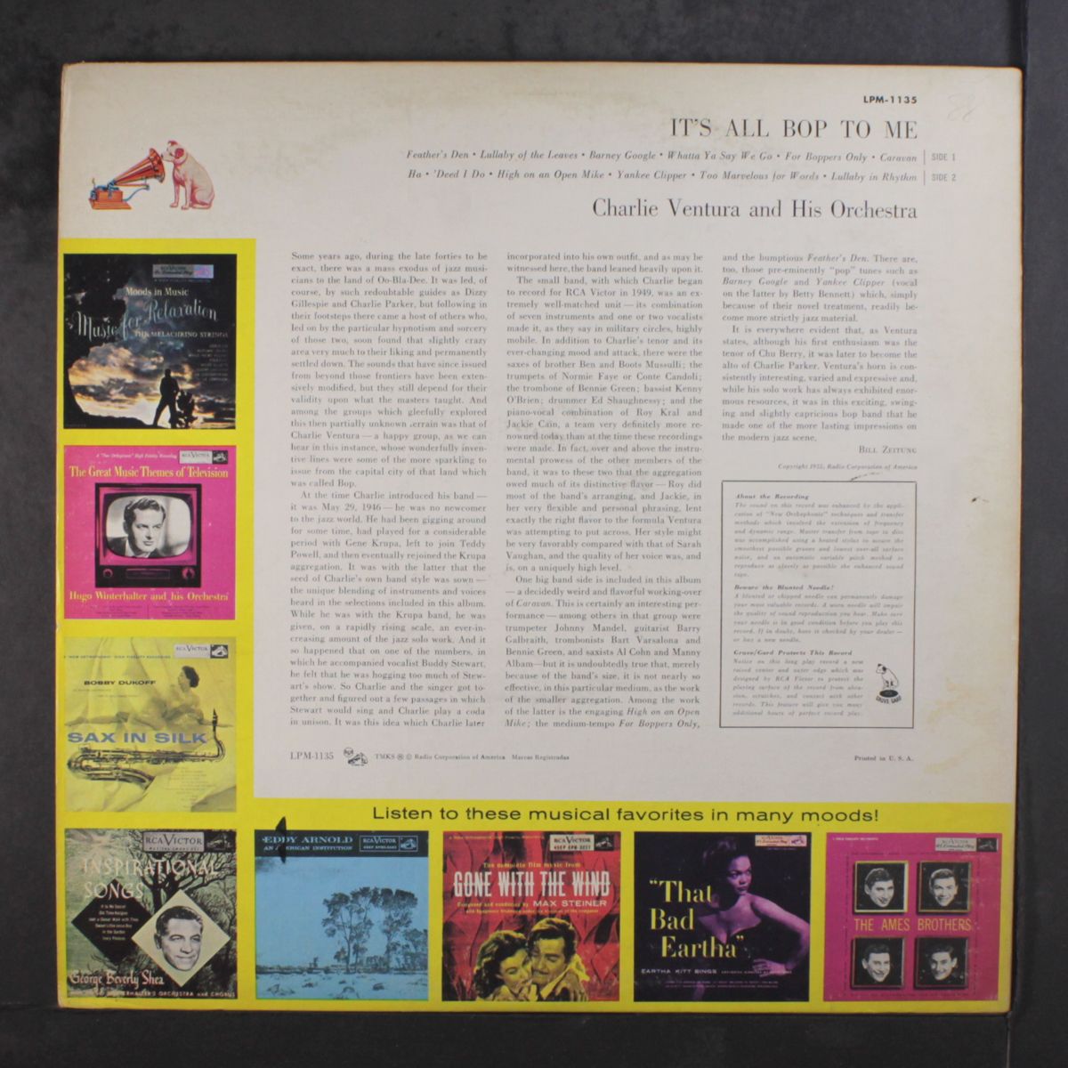 it's all bop to me by CHARLIE VENTURA