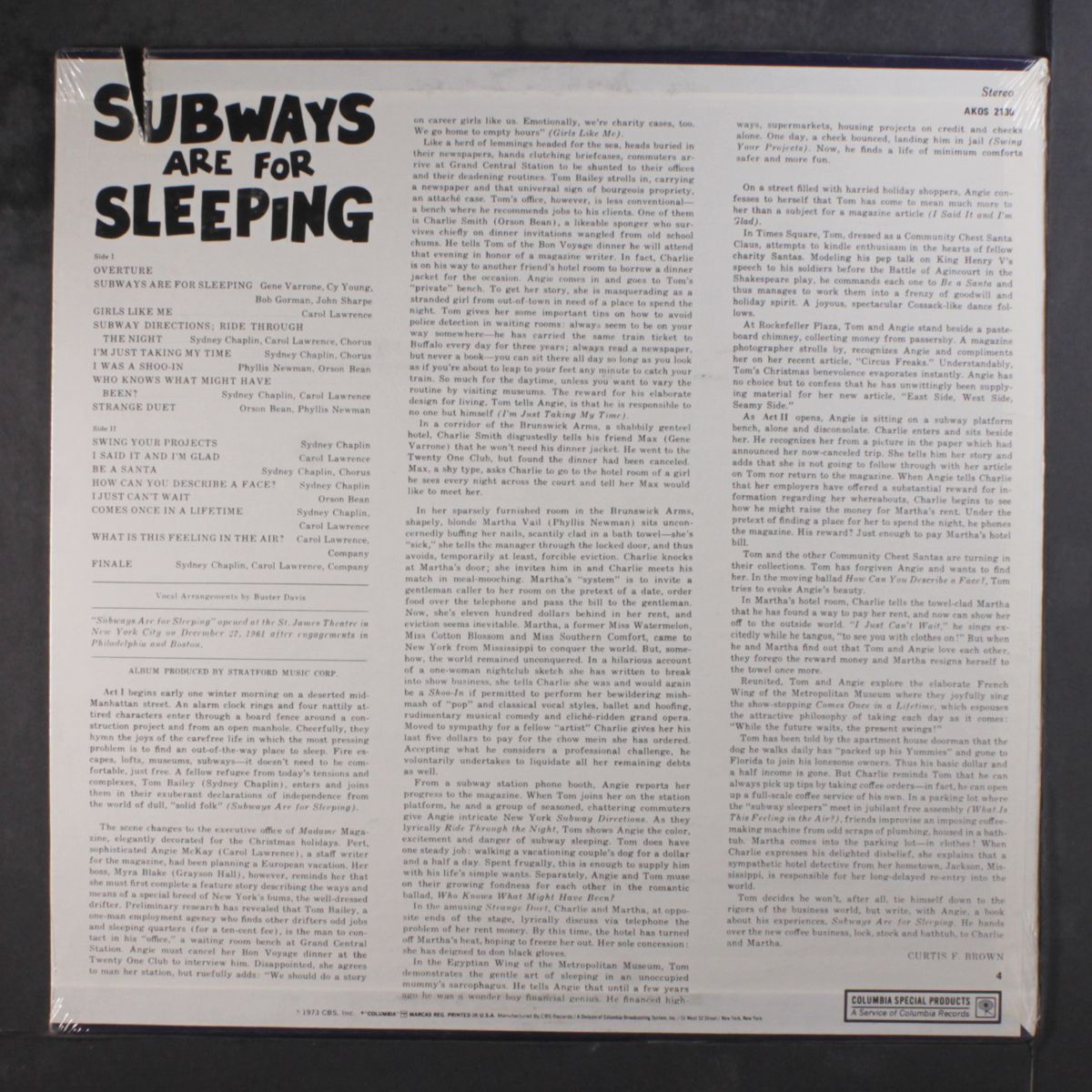 subways are for sleeping by ORIGINAL CAST