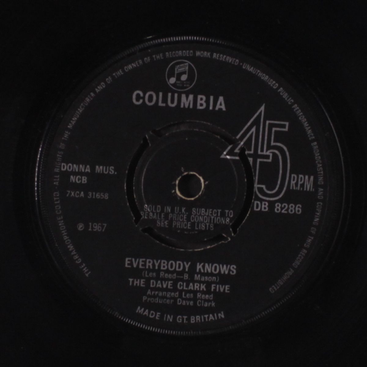 everybody knows / concentration baby by DAVE CLARK FIVE
