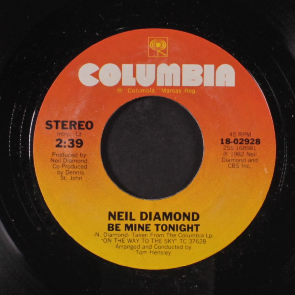 be mine tonight / right by you by NEIL DIAMOND