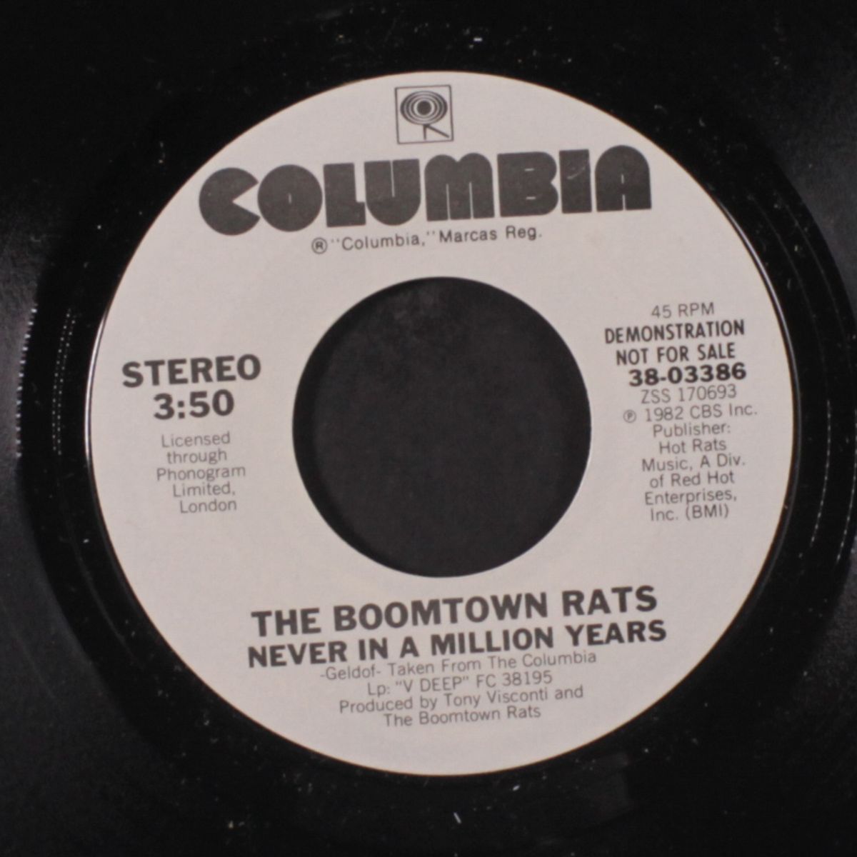 never in a million years / same by BOOMTOWN RATS