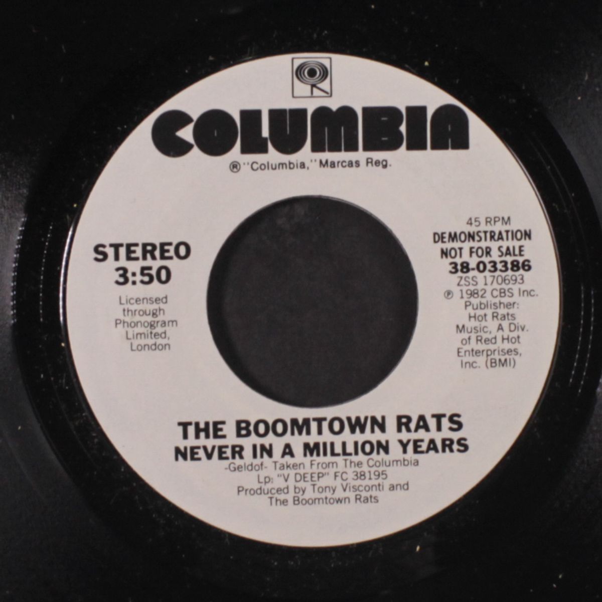 never in a million years / same by BOOMTOWN RATS