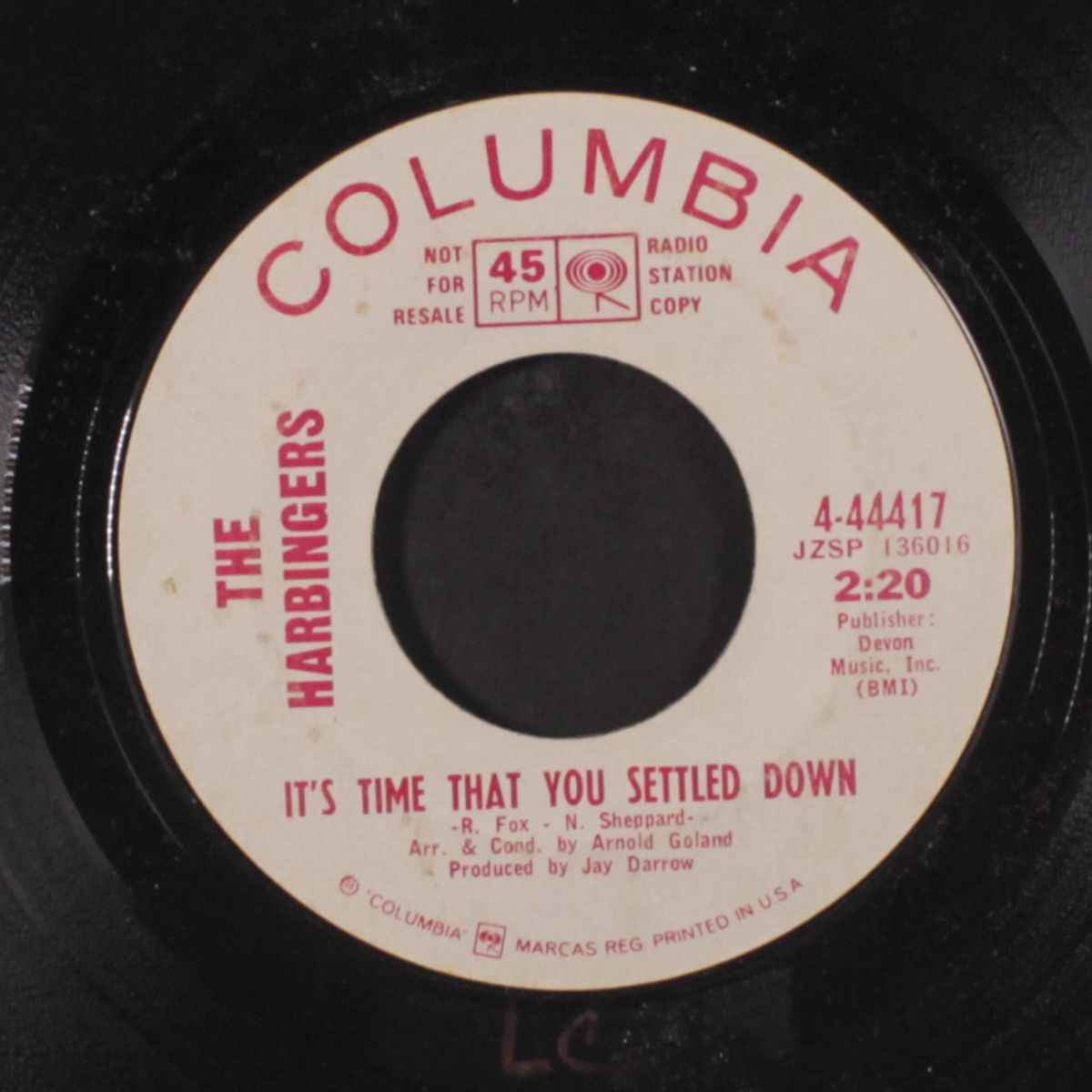 tompkins square / it's time that you settled down by HARBINGERS