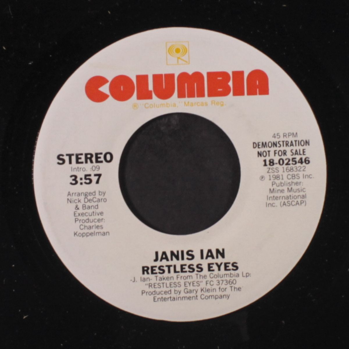 restless eyes / same by JANIS IAN