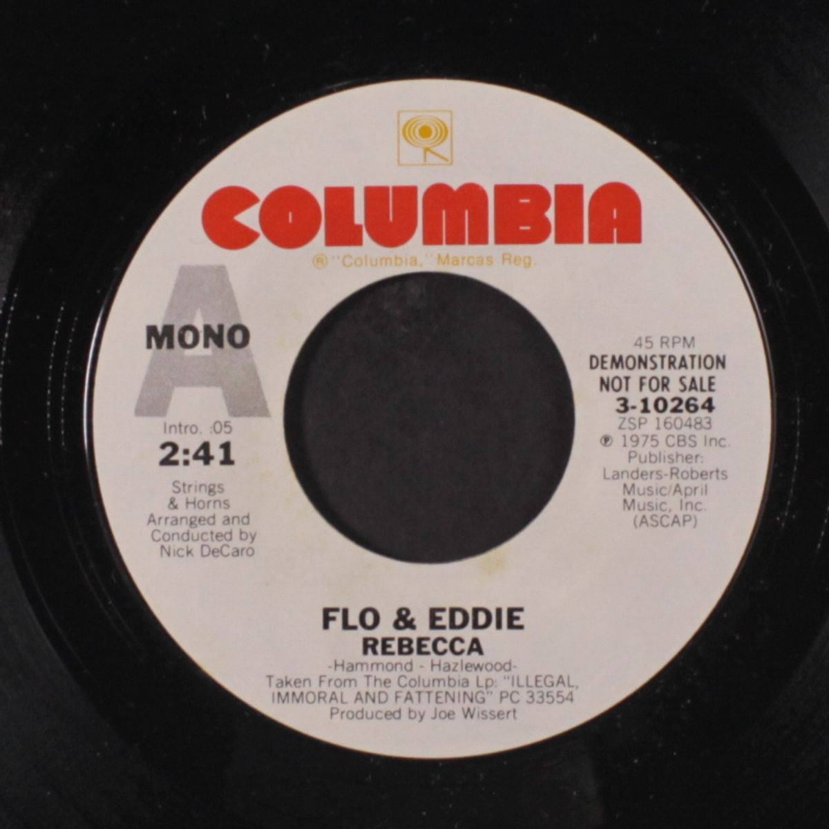 rebecca / illegal immoral or fattening by FLO & EDDIE