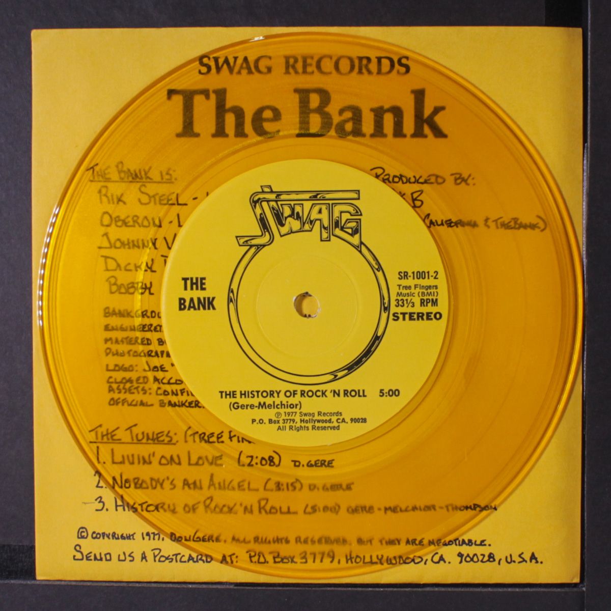 livin' on love / nobody's an angel / history of rock 'n roll by BANK