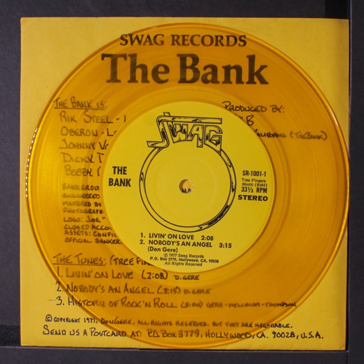 livin' on love / nobody's an angel / history of rock 'n roll by BANK