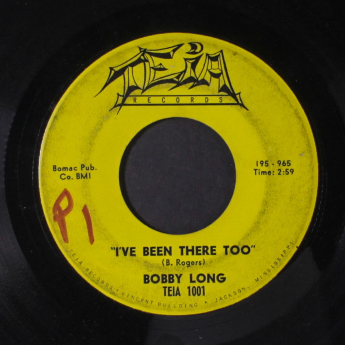 jenny lee / i've been there too by BOBBY LONG