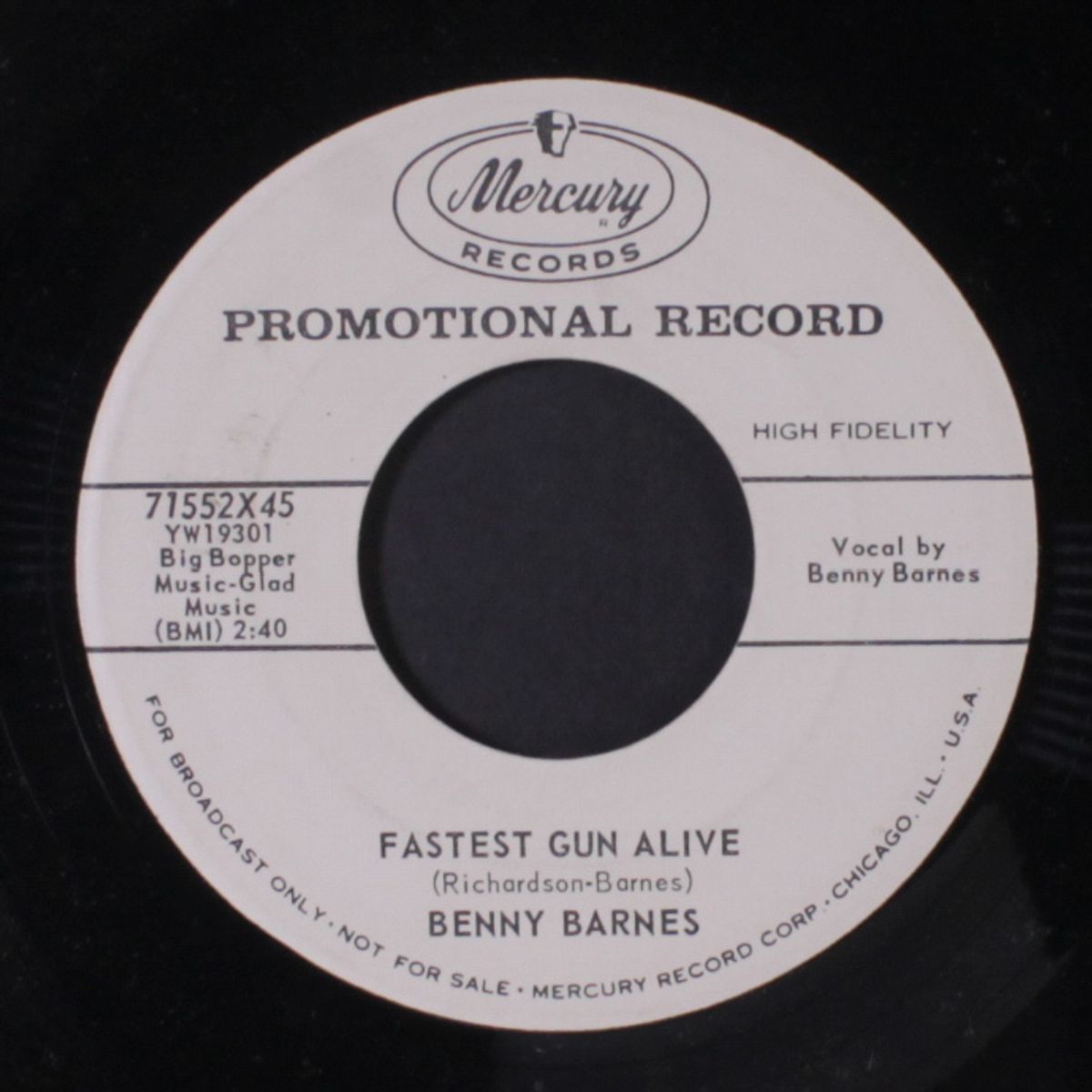 fastest gun alive / beggar to a king by BENNY BARNES