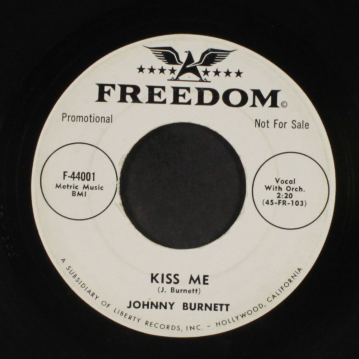 i'm restless / kiss me by JOHNNY BURNETT