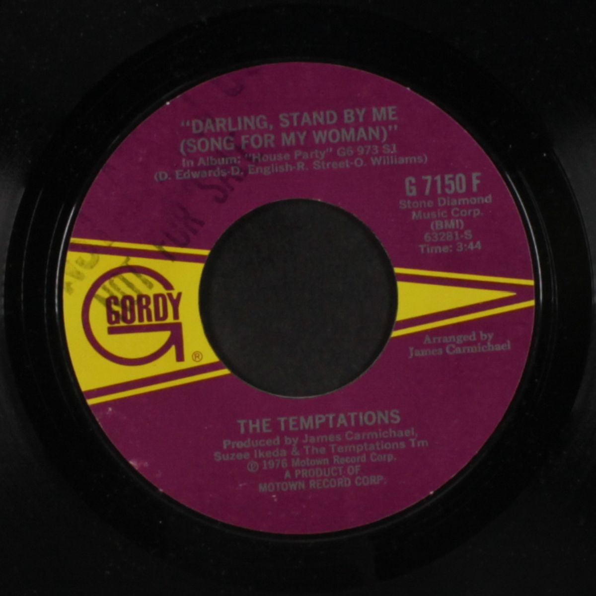 darling, stand by me (song for my woman / up the creek (without a pad) by TEMPTATIONS