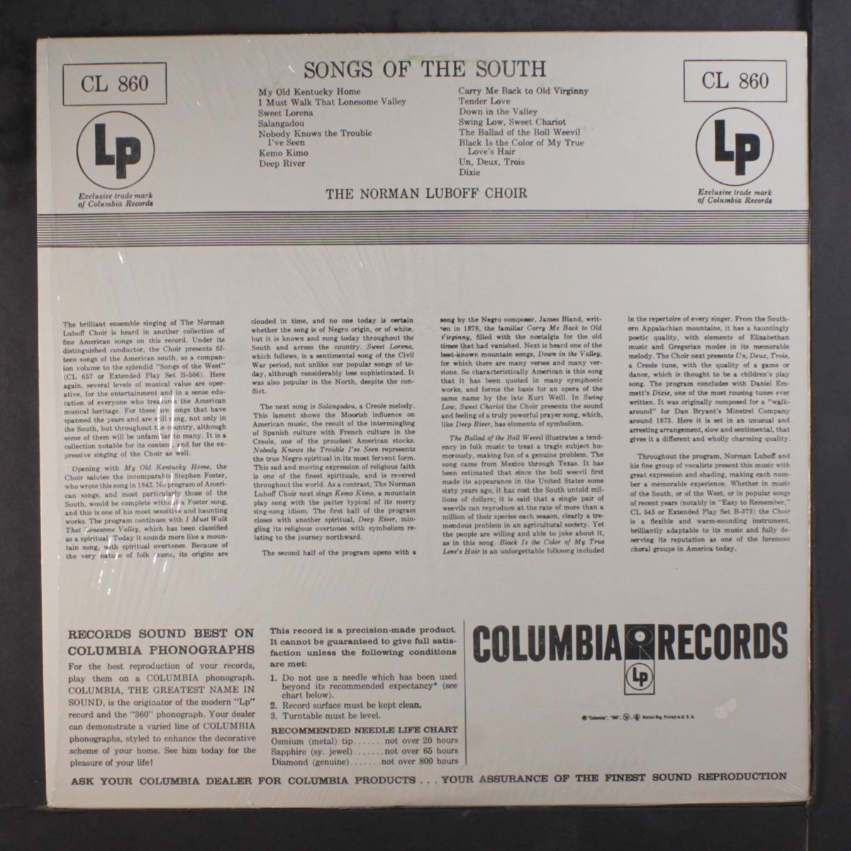 songs of the south by NORMAN LUBOFF CHOIR