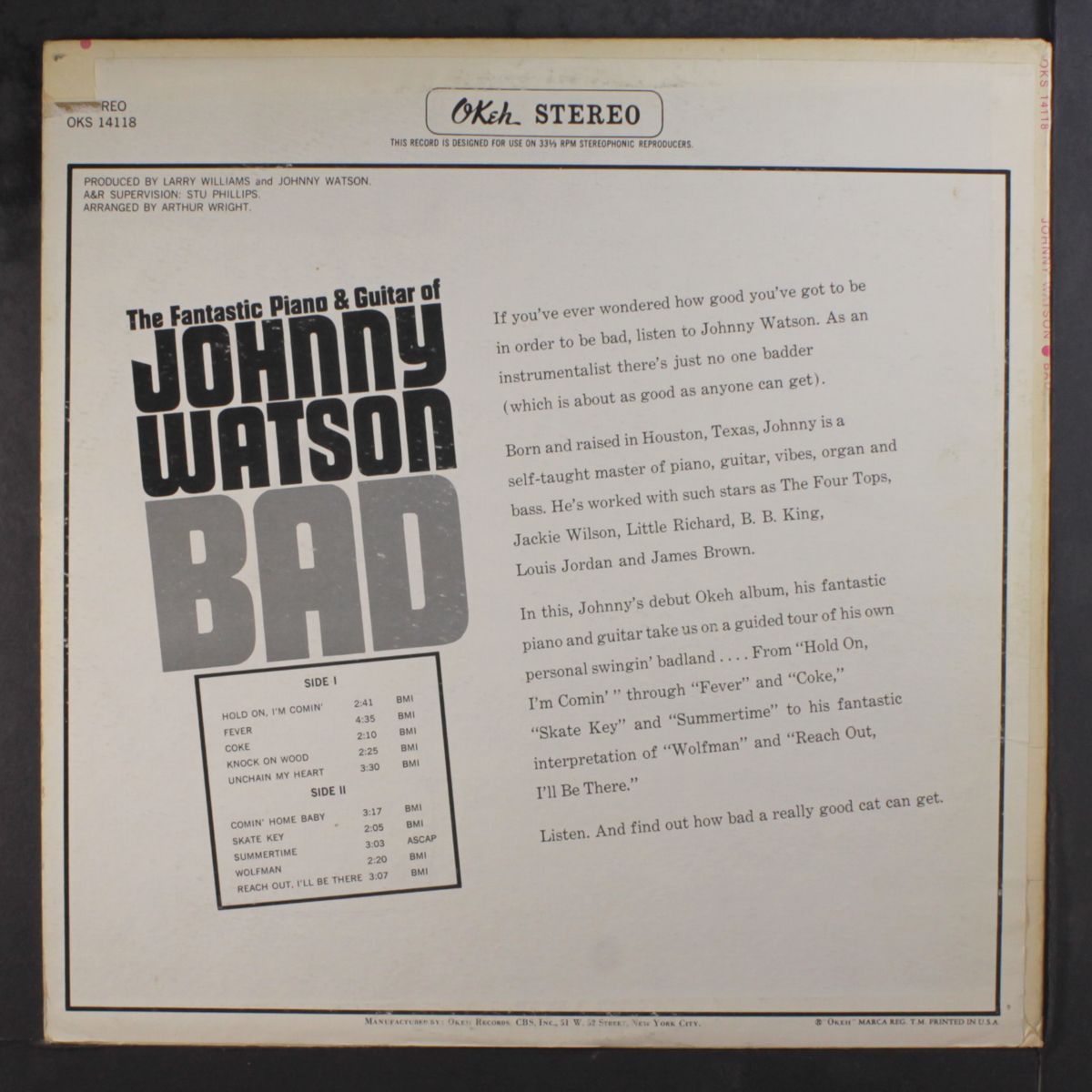bad by JOHNNY WATSON